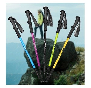 Aluminum alloy shock absorber trekking pole 135cm Ncs-26 for outdoor travel hiking camping