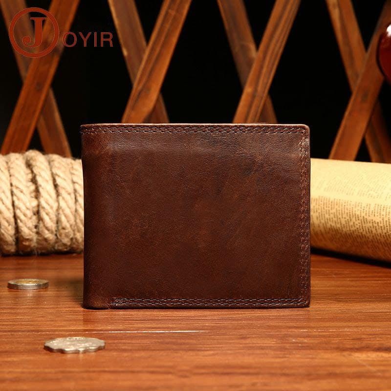 RFID anti-magnetic head layer cowhide fashion casual wallet Crazy horse leather 521
