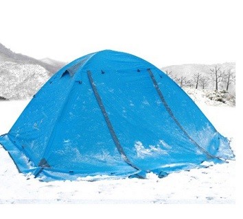 FlyTop outdoor 4 people double-layer  4 seasons aluminum pole outdoor camping tent anti-storm rain chasing wind