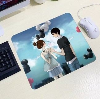 Cute mouse pad round square style cartoon pet romantic printed picture m556