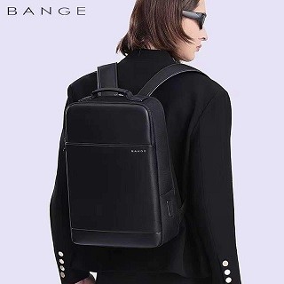 Bange luxury business laptop backpack hard shape style travel work office waterproof fabric 7713