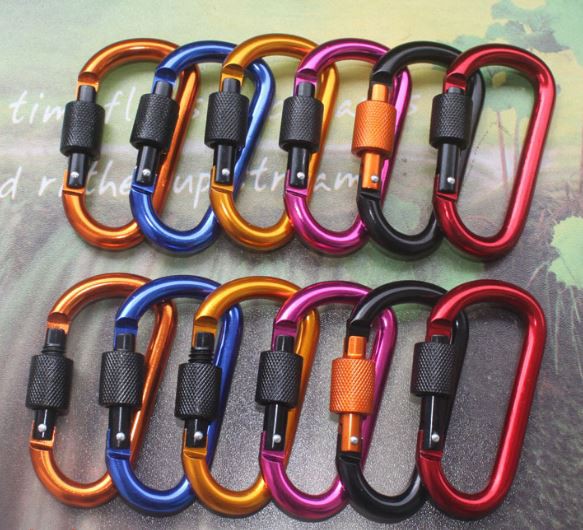 New bold 8CM with lock D-type quick-hanging nut hanging buckle aluminum alloy backpack buckle