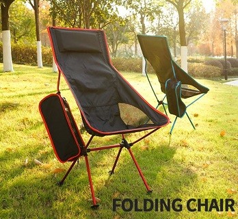 CLS foldable camping moon chair outdoor picnic aluminum alloy with pillow 150kg bearing load cls-c100
