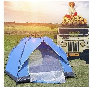 Tent waterproof automatic with mosquito net for camping travelling outdoor
