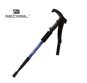 Aluminum alloy shock absorber T-handle four-section trekking pole 110cm for outdoor travel hiking camping