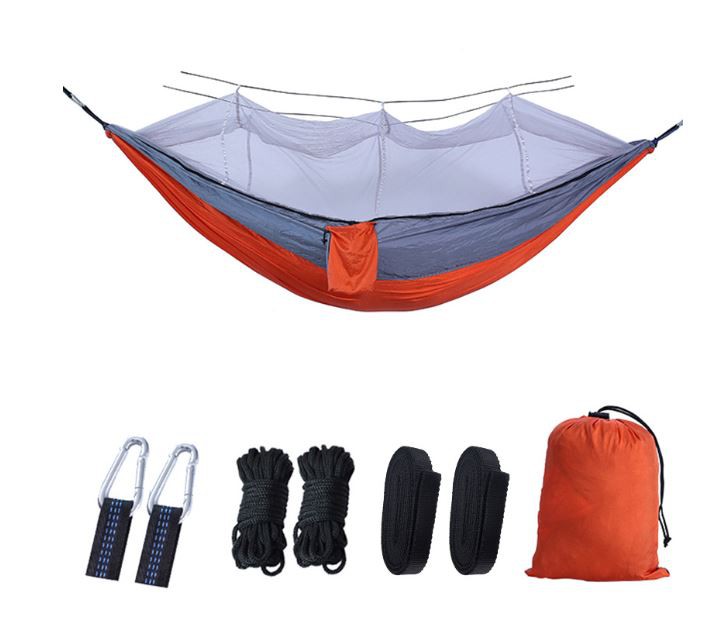 Outdoor quick-open anti-mosquito hammock portable camping anti-tear
