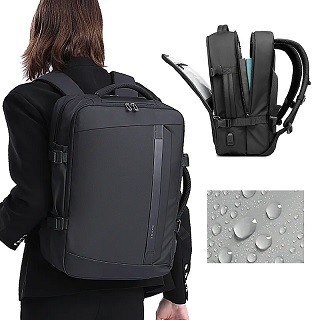 Bange business laptop backpack water repellent fabric fashion style office work school travel  large capacity 2892