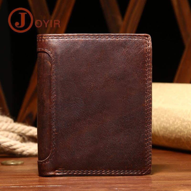 Men wallet genuine leather top layer cowhide casual style large capacity 523