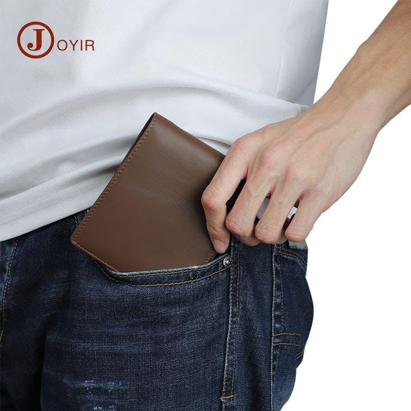 Leather wallet cowhide thin casual style 2098