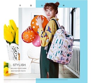 Fashion casual teenager school backpack A9149